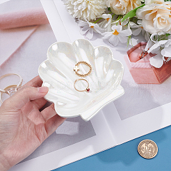 Керамическая тарелка для украшений в форме ракушки&nbsp;AJEW-WH0606-41A