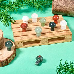 10шт. Фигурки грибов из натуральных и синтетических драгоценных камней&nbsp;G-TA0002-08