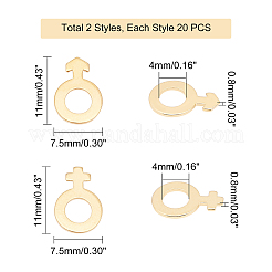 40 шт. 2 подвески из нержавеющей стали 304&nbsp;STAS-UN0029-04