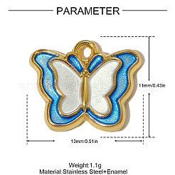 Подвески из нержавеющей стали 304 с эмалью&nbsp;STAS-OY005-40G