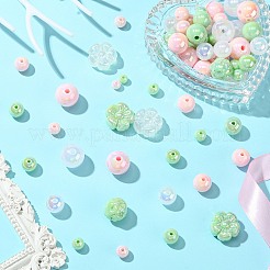 250 г УФ-покрытие радужные переливающиеся непрозрачные акриловые бусины&nbsp;PACR-CJ0001-38B