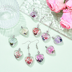 10шт прозрачные стеклянные подвески&nbsp;GLAA-YW0004-67