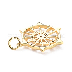 Латунные микропаве прозрачные подвески с фианитом ZIRC-L091-103G