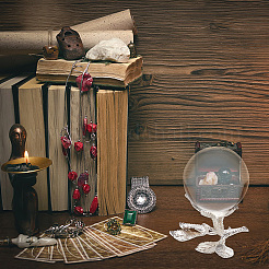 Основание из легированного металла витрины с хрустальным шаром в форме розы&nbsp;DIY-WH0430-065S