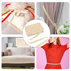 Лента из полиэстера золотого металлизированного цвета длиной 10 м.&nbsp;DIY-WH0491-43A