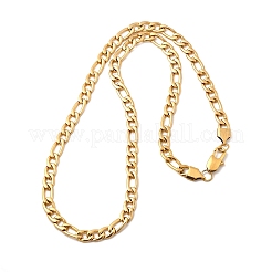 7 мм 304 нержавеющая сталь Фигаро цепочки ожерелья для женщин мужчин&nbsp;NJEW-B134-04B-G