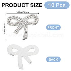 Нашивки-бантики из страз&nbsp;PATC-WH20018-003