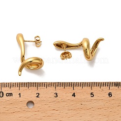 Серьги-гвоздики из нержавеющей стали 304&nbsp;EJEW-P316-05G