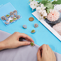 15 шт. 3-цветные литые пуговицы на ножке&nbsp;BUTT-GF0003-43