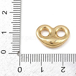 Подвески-соединители из латуни с микро-паве и прозрачными фианитами&nbsp;LS-KK-K413-06G