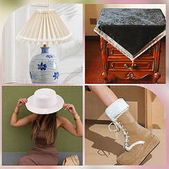 Плетеная кружевная лента из полиэстера&nbsp;OCOR-WH20006-67B