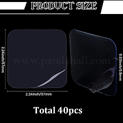 40шт квадратный прозрачный силиконовый двусторонний скотч&nbsp;DIY-SC0031-07