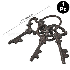 1 шт. старинные деревенские чугунные ключи замок подвесные украшения&nbsp;HJEW-SP0001-25
