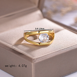 Кольцо из стерлингового серебра с фианитами для женщин IK1659-4