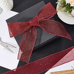 Лента из блестящей полиэстеровой сетки с пайетками длиной 9 м&nbsp;OCOR-WH20012-15F