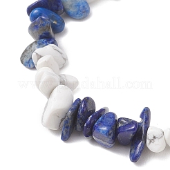 3 шт. браслеты из натурального лазурита и синтетического говлита с бусинами для женщин&nbsp;BJEW-JB12959