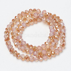 Стеклянные бусины с гальваническим покрытием &nbsp;EGLA-A034-J4mm-J03