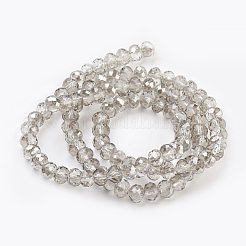 Стеклянные бусины с гальваническим покрытием &nbsp;GLAA-K027-HP-A01