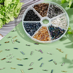 1260 шт. 7 вида стеклянных витых бусин&nbsp;SEED-PH0001-55