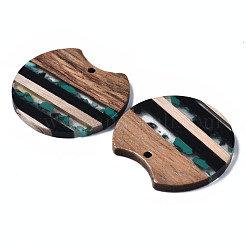 Подвески из смолы и ореха&nbsp;RESI-N025-014A-D02