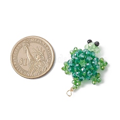 3d подвески из гальванического стекла с бисером в виде черепахи&nbsp;PALLOY-MZ00674