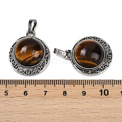 Полукруглые подвески из натурального тигрового глаза&nbsp;PALLOY-R159-01AS-11