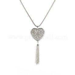 Ожерелья из сплава с подвеской в виде сердца и кисточками&nbsp;FS-WGC2B9A-04