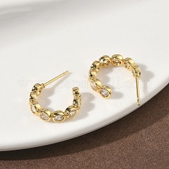 Серьги-гвоздики из циркония&nbsp;X-EJEW-G452-07G