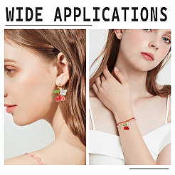 20 шт. 5-х цветная подвеска из смолы в виде розы и бабочки&nbsp;HJEW-GO00218