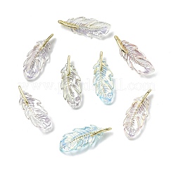 10 шт. 5-цветные прозрачные акриловые подвески с УФ-покрытием&nbsp;MACR-CJ0002-34