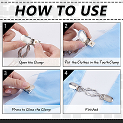 6 шт. 3-цветные зажимы для кардигана из цинкового сплава&nbsp;AJEW-ME0002-20