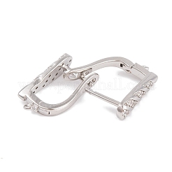 Фурнитура для сережек-обручов из латуни с фианитом&nbsp;KK-S374-04P-02