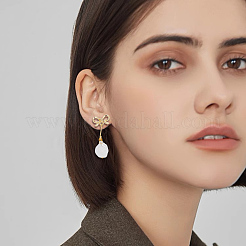 Серьги-гвоздики из сплава с бантом&nbsp;FIND-BBC0004-63C