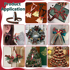 1 рулон красной и зеленой клетчатой рождественской поликоттоновой ленты&nbsp;OCOR-PH0007-29A