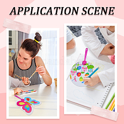 16шт. 4 стиля бумажного ручного веера&nbsp;DIY-GF0010-33