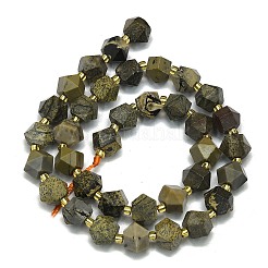 Натуральные жёлтые дендритные нити из бисера яшмы&nbsp;G-I376-A07-01