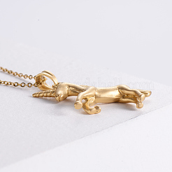 Ожерелья из нержавеющей стали с подвеской в виде единорога&nbsp;MX0143