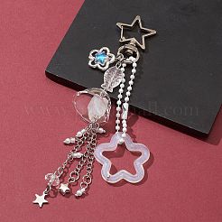 Брелки с подвесками из акрила и стекла&nbsp;KEYC-FZ00002