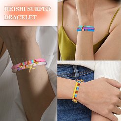 Комплекты эластичных браслетов с подвесками&nbsp;BJEW-SZ0001-001