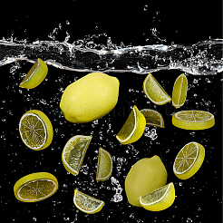 22 шт. 3 стиля пластиковая имитация лимона&nbsp;DJEW-AR0001-15B