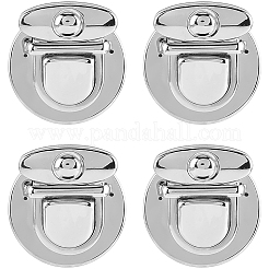 6 шт. плоские круглые застежки-защелки из сплава для сумок&nbsp;FIND-CP0003-23P