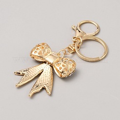 Брелок с подвеской из сплава горного хрусталя&nbsp;KEYC-WH0030-57