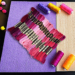 6-слойная полиэфирная нить для вышивания&nbsp;OCOR-WH20074-01B-06