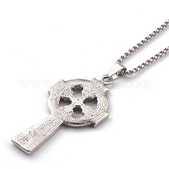 Ожерелья с подвеской из сплава Кладдахского креста&nbsp;NJEW-Z001-02AS