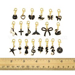 20шт 20 стиля подвеска из сплава эмали украшения&nbsp;HJEW-FS00045
