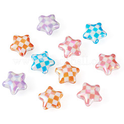 10шт УФ-покрытие непрозрачные акриловые бусины&nbsp;MACR-TA0002-44