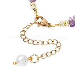 3шт. браслеты с бусинами из натурального кварцевого кристалла&nbsp;BJEW-JB11917