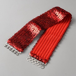 Блестящие пайетки широкие эластичные пояса для платьев&nbsp;AJEW-WH20128-026P-02