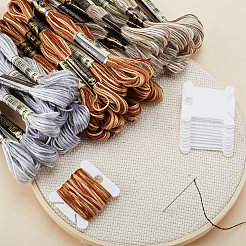 30 моток 3 цвета 6-слойная полиэфирная мулине для вышивания&nbsp;OCOR-GF0003-43A