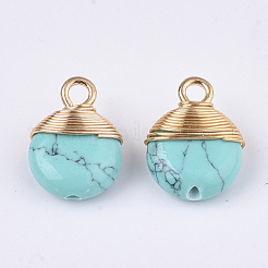 Синтетические бирюзовые подвески&nbsp;G-S344-94